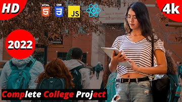 Build Your First REACT APP in 2022 | Make Official College Website for Beginners  COMPLETE REACT APP