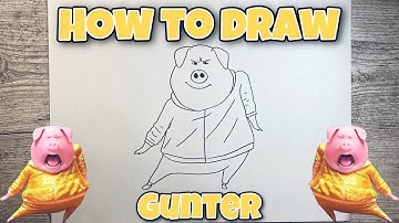How To Draw Gunter | Sing 2 #art #artist #drawing #tutorial #howtodraw #sing #howto #sing2
