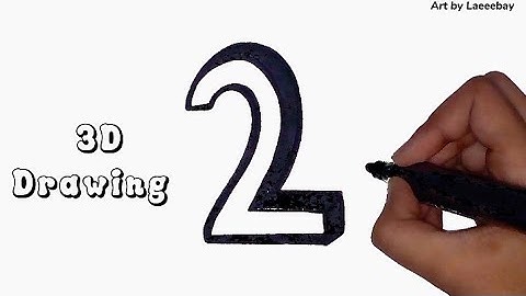 How to Draw 3D Number 2 || 3D Drawing Easy Step by Step