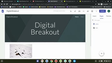 Creating a Digital Breakout using Google Sites