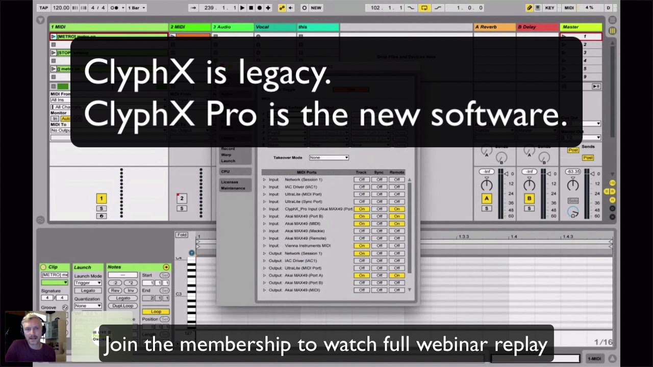 Clyphx Ideas For Live Performance In Ableton webinar - YouTube