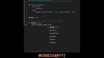 Display Fibonacci Sequence Using Recursion in Python | Python Examples | Python Coding Tutorial