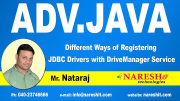 Different ways of registering JDBC Drivers|  Advanced Java Tutorial  |  Mr.Natraj