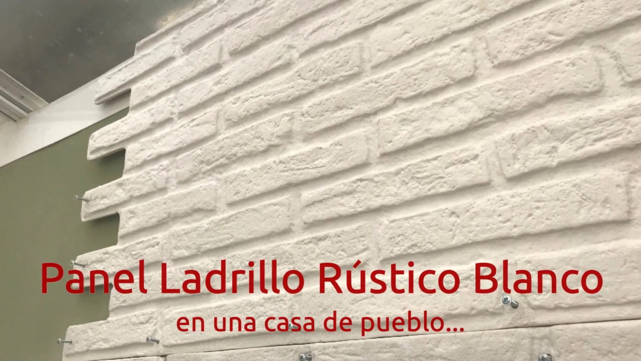 Instalación del panel Ladrillo Rústico Blanco en una casa de pueblo 