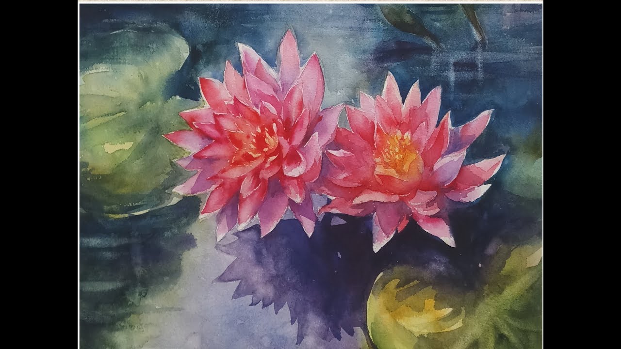 How to Paint A Lotus Flower in Watercolor. By Achintya Hazra YouTube
