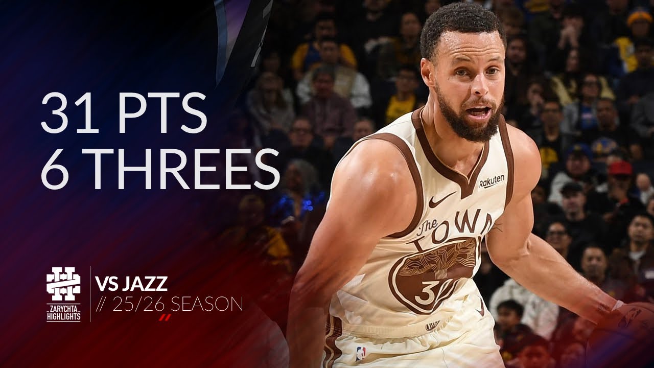 Stephen Curry 31 pts 6 threes vs Jazz 25/26 season - YouTube