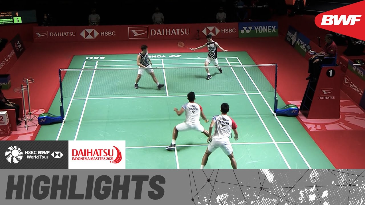 An all-Indonesian mens doubles match-up sees Gideon/Sukamuljo against Kusumawardana/Rambitan