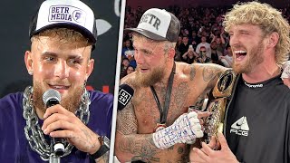 POST FIGHT: Logan Paul GIVES SPEECH after JAKE'S 1ST RND KNOCKOUT vs. Andre August | DAZN Boxing
