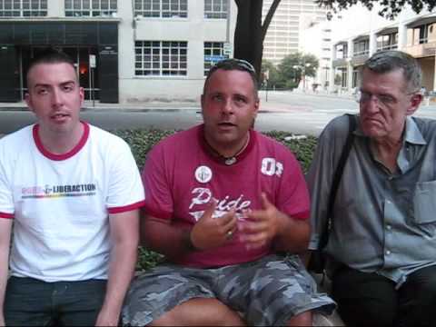 Rainbow Lounge protest at the Tarrant County Court...