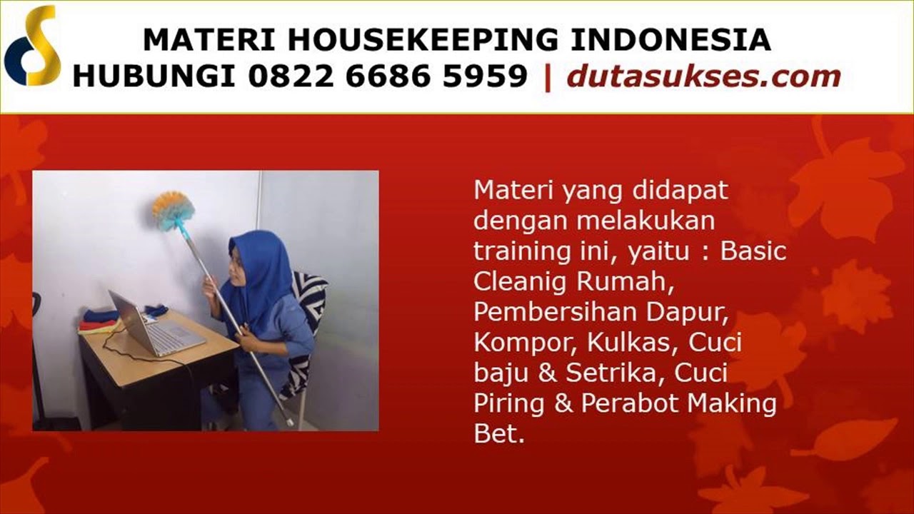 Hubungi 082266865959, Housekeeping Training Guide, General