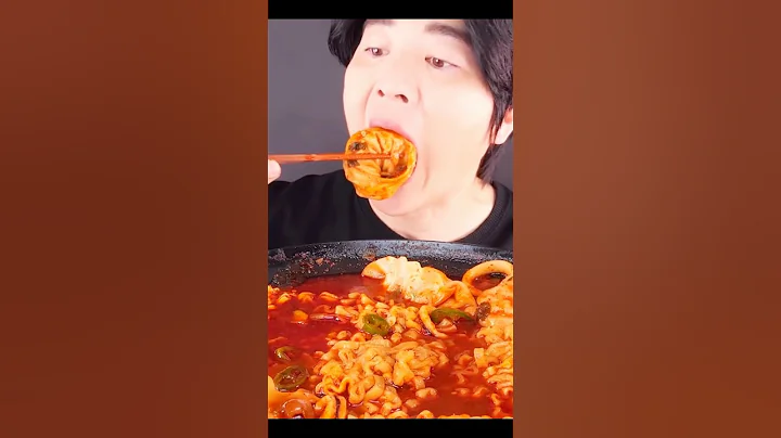 Extreme Spicy Noodles with *Dumplings Eating ASMR #asmr #letseat #sushi #coldnoodles #noodles #yt