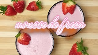 🍓 Mousse de fresa natural. Muy sano y fácil. Ideal para niños.