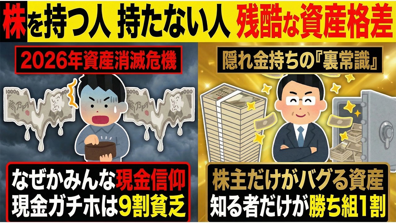 働いても貧乏な人と、寝て起きるだけでパチンコよりも増える人の違い。これからの日本はどんどん資産格差が広がる