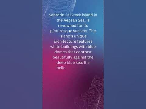 #shorts "Santorini: Where Reality Meets Myth 🏝️" #viral #trending - YouTube