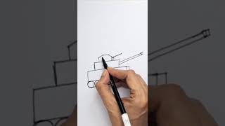 How To Draw A Tank. Battle Tank. Easy Drawing For Beginners