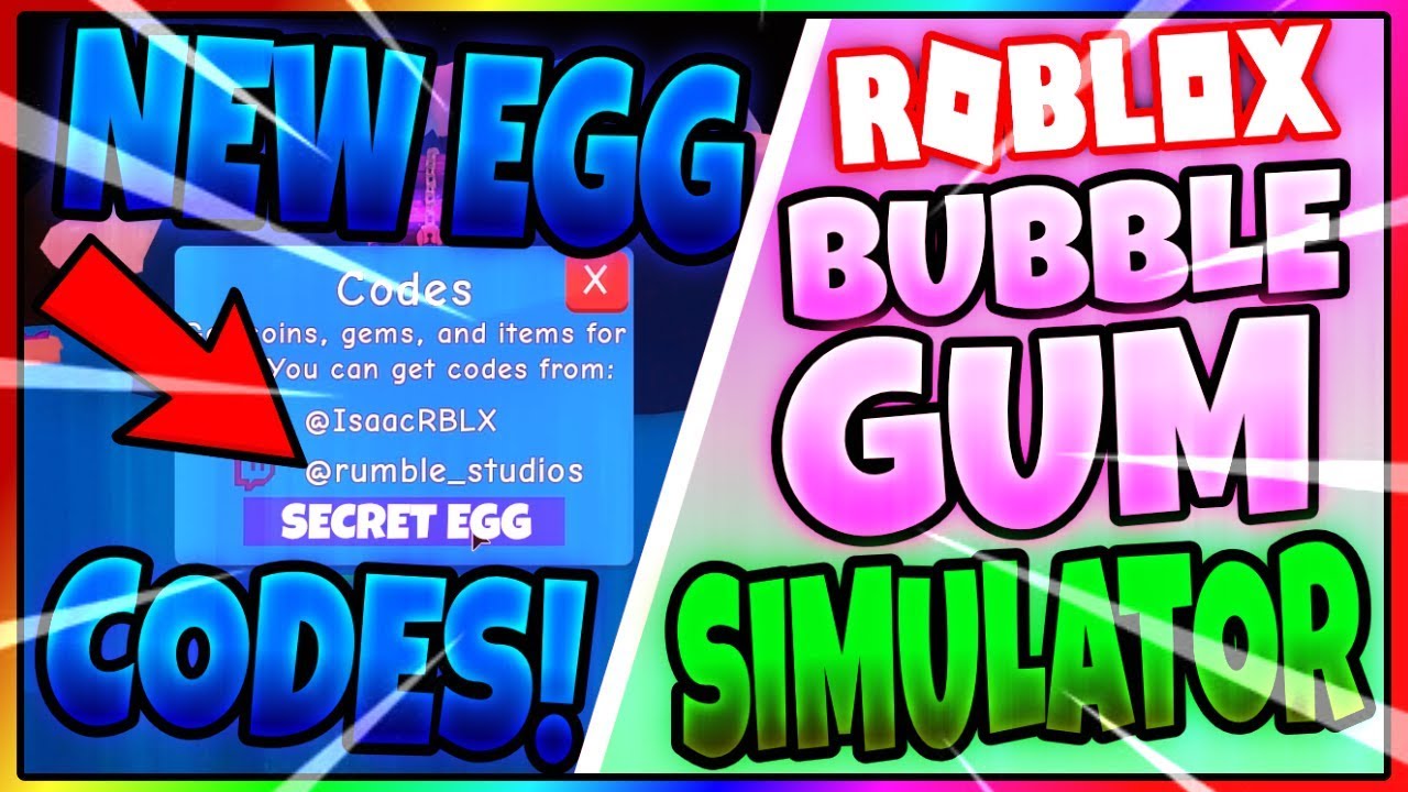 NEW EGG CODES Bubble Gum Simulator Roblox Update YouTube