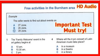 Free activities in the burnham area ielts listening | Ielts listening practice test 2022 with answer