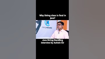 Why String class is final in java?by Ashish Sir | #Stringhandling #javainterview #questionandanswer
