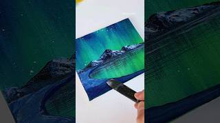 Aurora painting #acrylicpainting #asmr #satisfying #relaxing #아크릴화