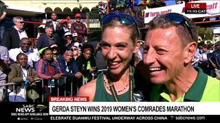 Gerda Steyn on winning the 2019 Comrades Marathon up-run