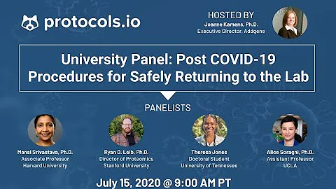 University Panel: Post COVID-19 Shutdown Procedure...