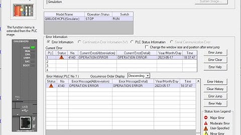 Opration error in Mitsubishi PLC