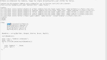 funciones php (sort y rsort)