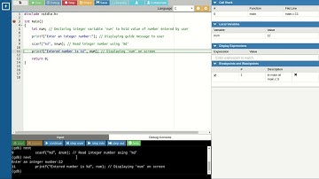 Walk-through of program to Print an Integer entered by user