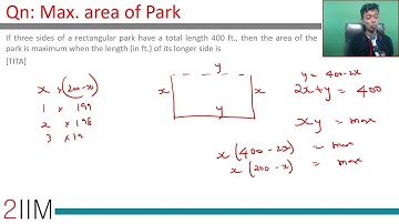 CAT 2017 Question | Slot - 2 |  Max. area of Park