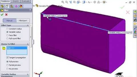 2 Advanced Fillets   2 Variable Radius Fillets