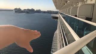 Angled balcony on Lido deck  L302