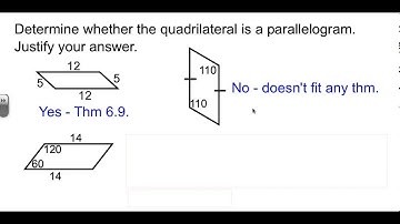 Geometry 6-3 Tests for Parallelograms