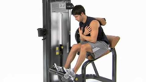 Back Extension with Stop Range Limiting Device - Cybex VR3 Back Extension