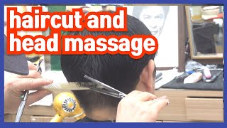 haircut and head massage