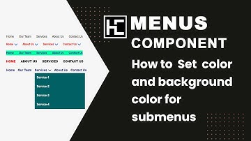 How to  Set  color and background color for submenus