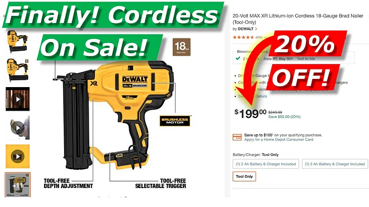 🎄 Home Depot Drops DeWalt Cordless Brad Nailer By 20% DCN680B Christmas Gift Ideas