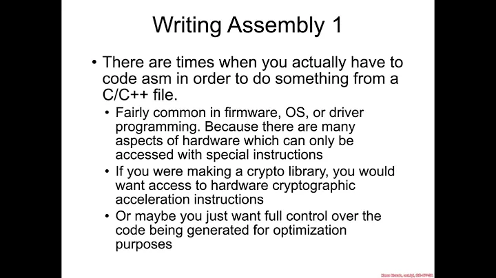 Writing Assembly Intro - Architecture 1001: x86-64 Assembly