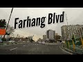 Driving in farhang boulevard and mohammad ali keshavarz boulevard in saadat abad tehran 2022