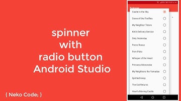spinner with radio button Android Studio