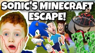 SONIC'S MINECRAFT ESCAPE WORKOUT! (Video Game Exercise) screenshot 4