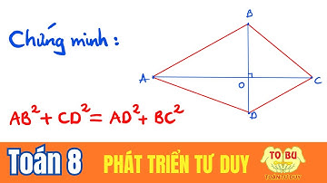 Cho hai đoạn thẳng AC và BD vuông góc với nhau và cắt nhau tại O. Chứng minh: AB^2+CD^2=AD^2+BC^2