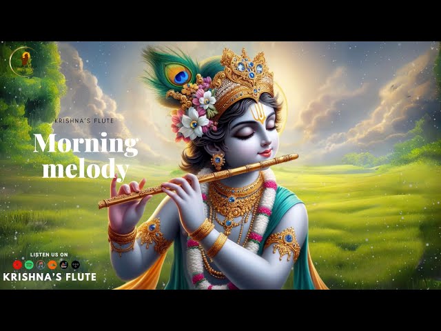 Krishna's Flute Morning  (बासुरी) | Yoga Music ,Stress Relief Music, Meditation Music, 24/27 class=