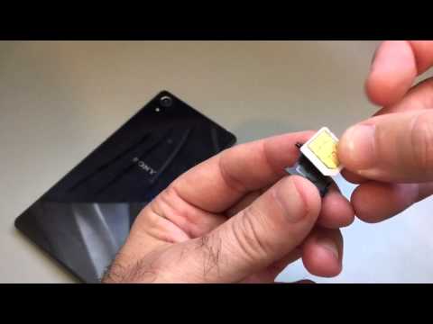 Insert SIM in Sony Xperia Z2