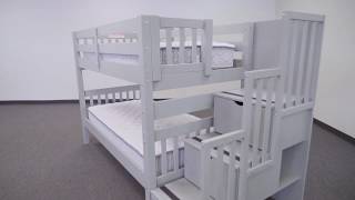 BK906 Twin over Twin Stairway Bunk Bed