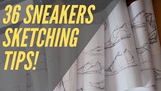 36 sketching TIPS revealed from the "7 meter NIKE Sneakers Sketch Challenge" !