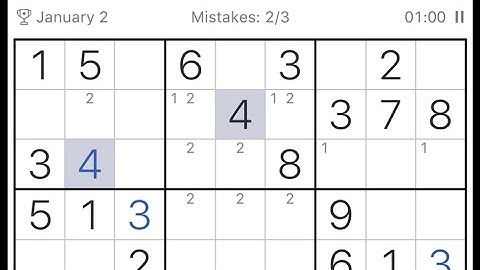 Sudoku.com | Daily Challenge - January 2