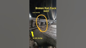 Broken Fishplate Joint, Train passed slowly. #railway #broken  #shorts