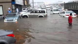 مطر جده ش فلسطين Palestine street Jeddah flood