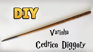 DIY: COMO FAZER VARINHA CEDRICO DIGGORY (Harry Potter Wands Tutorial) #diyhp