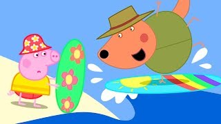peppa pig official channel peppa pig learns how to surf peppa pig australia special